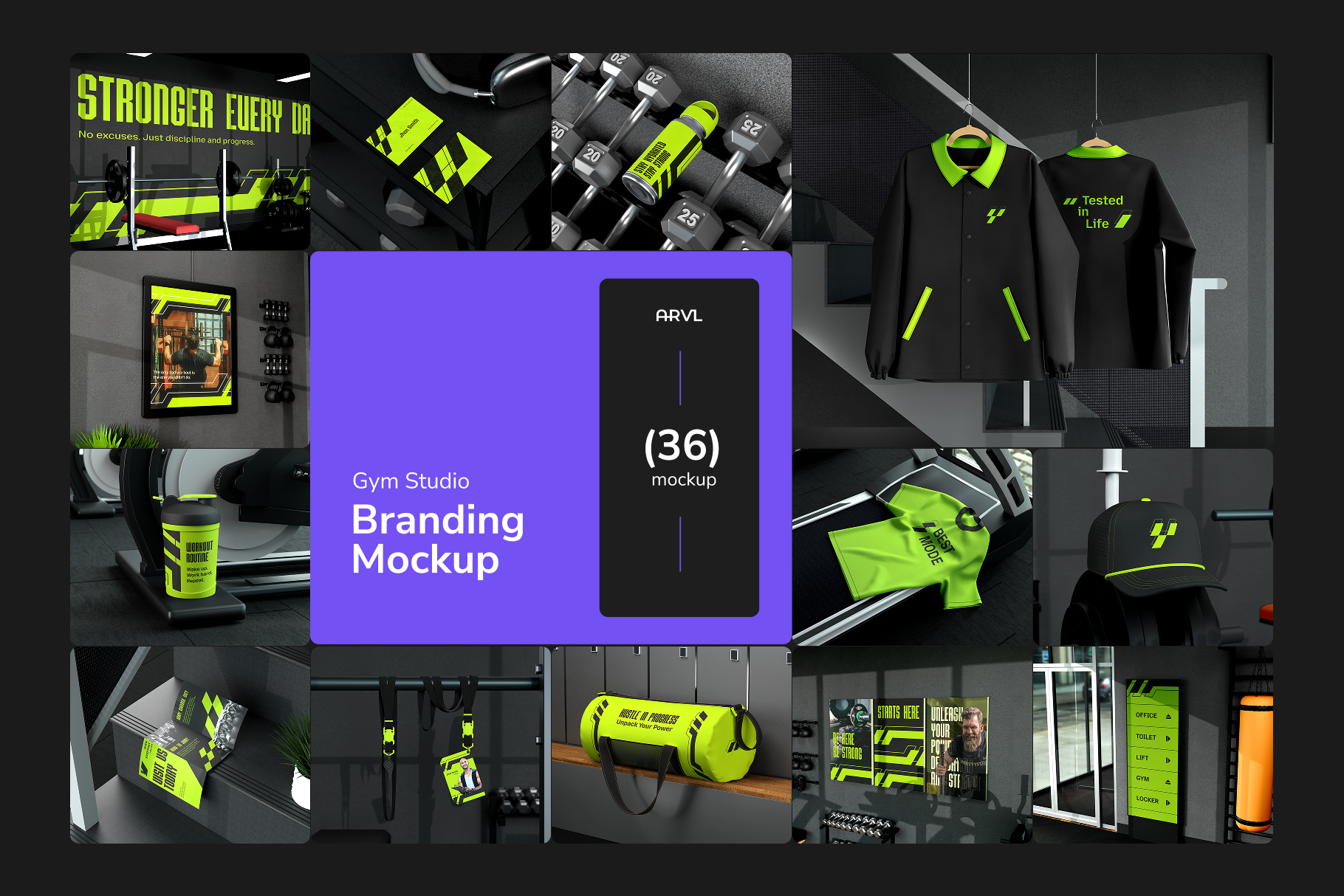 Branding Set Bundle at Gym Studio